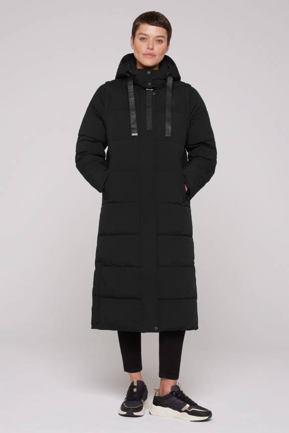 Soccx 2-in-1 Puffer Coat und Weste black Sonderangebot der Fabrik