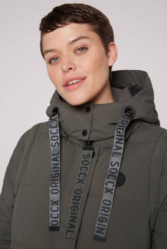 Soccx 2-in-1 Puffer Coat und Weste olive Vierteljährliche Förderung