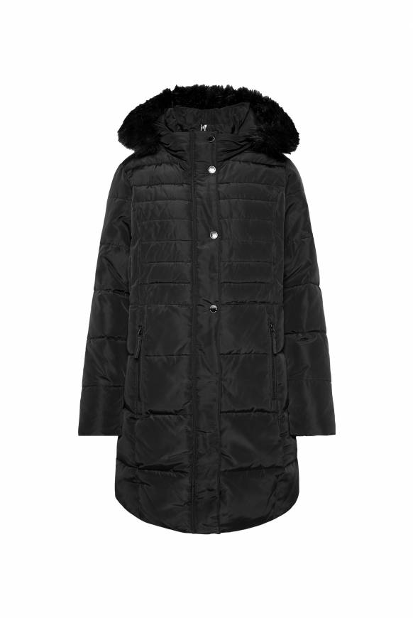 Soccx Stepp-Parka mit abtrennbarer Kapuze und Kunstfell black Discount Store für neue Produkte