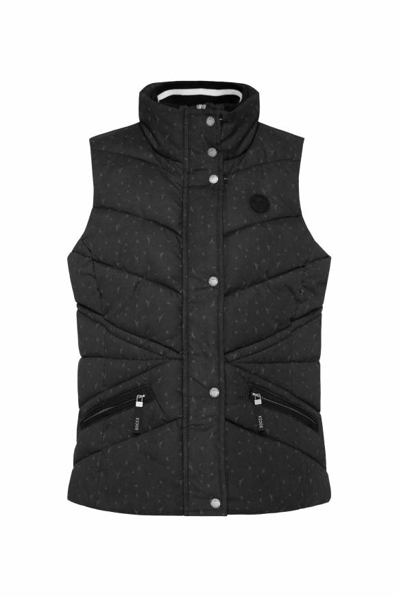 Soccx Steppweste mit filigranem All Over Print black Riesige Rabatte