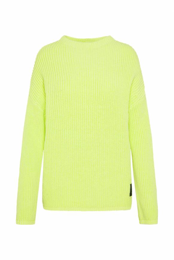 Soccx Rippstrickpullover Stone Washed yellow lime zollfrei