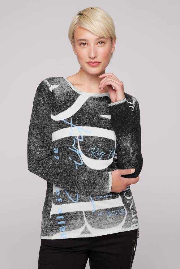Soccx Pullover mit Acid Prints black 50% Rabatt für begrenzte Zeit