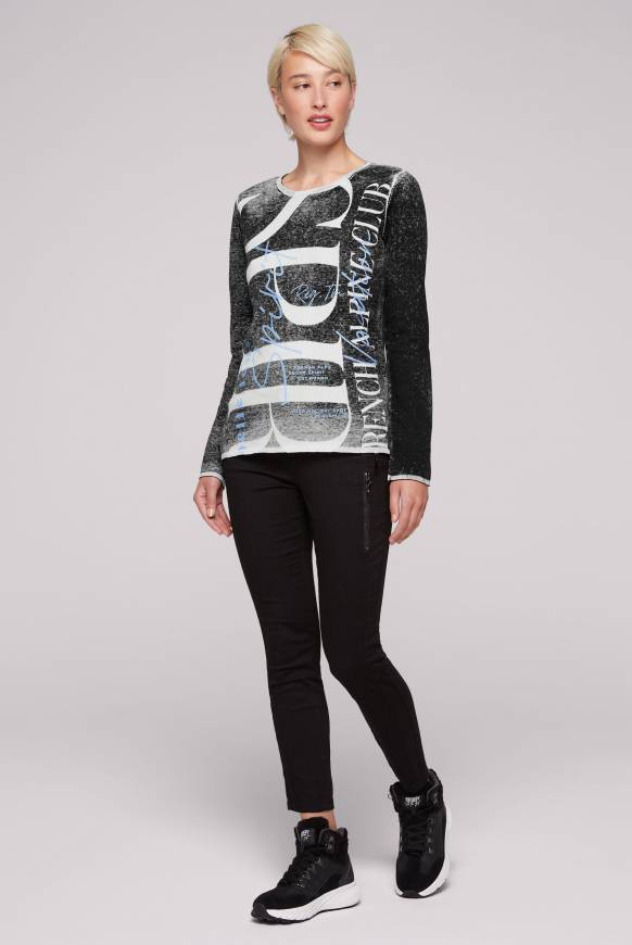 Soccx Pullover mit Acid Prints black 50% Rabatt für begrenzte Zeit
