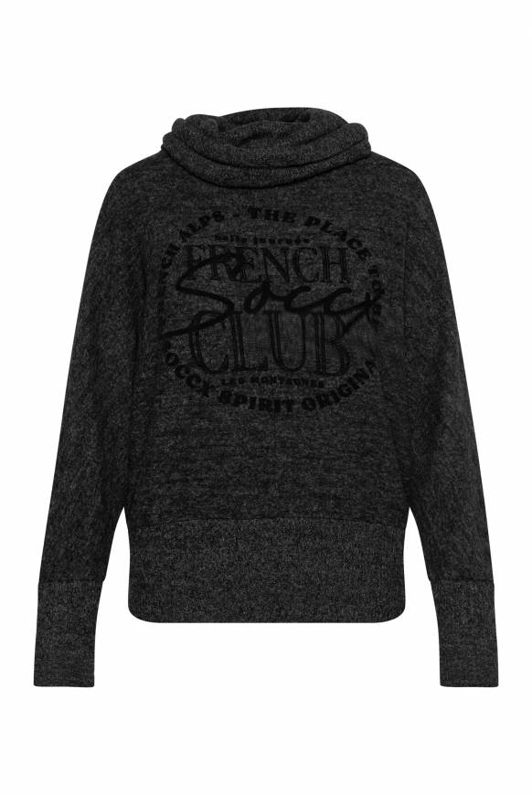 Soccx Rollkragenpullover mit Fledermausärmeln black melange 2025