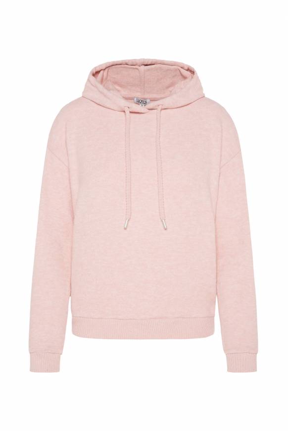 Soccx Basic Hoodie aus Flauschstrick rose blush Outlet