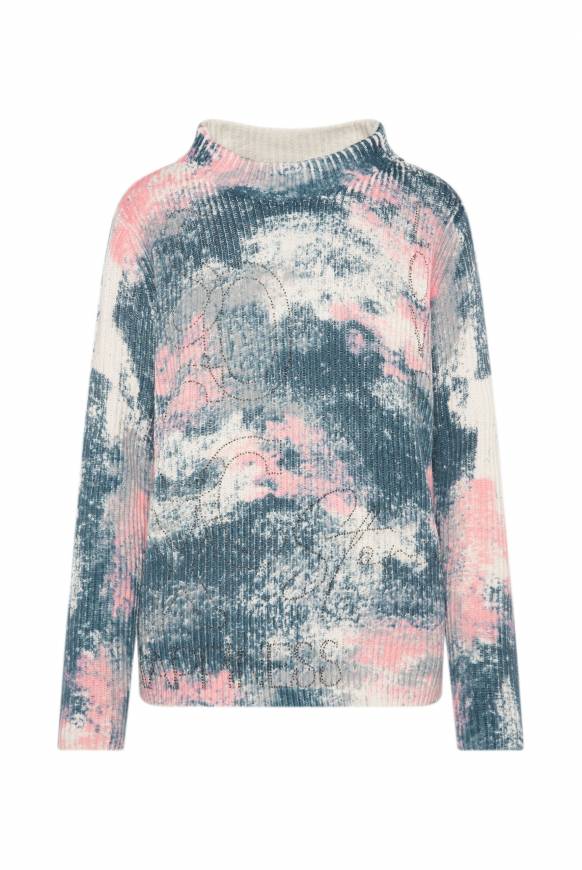 Soccx Rippstrickpullover mit All Over Print cold grey Angebote