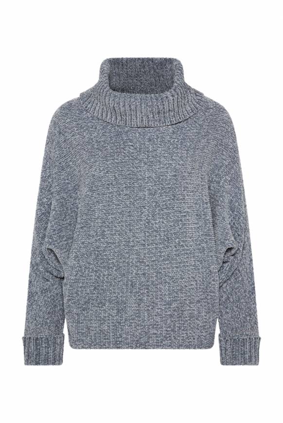 Soccx Oversized Rollkragenpullover aus Chenille cold grey Kostenloser Versand