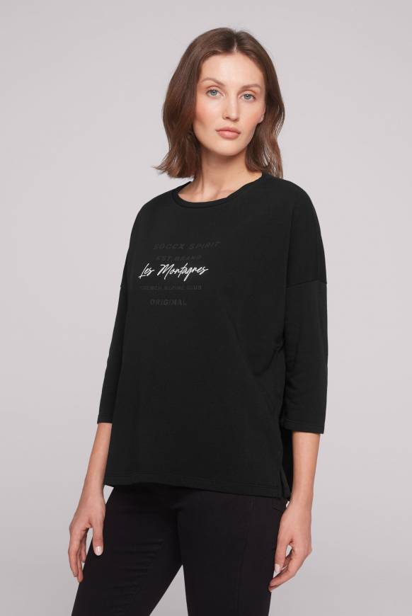 Soccx Sweatshirt mit tonigen Rubber Prints black Rabatt