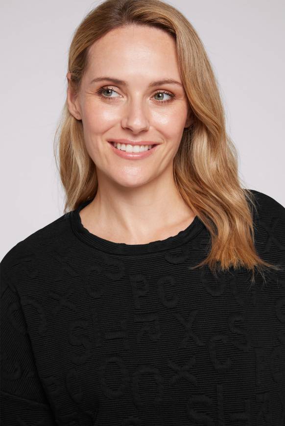 Soccx Sweatshirt mit Intarsia-Artwork black Flash Sale