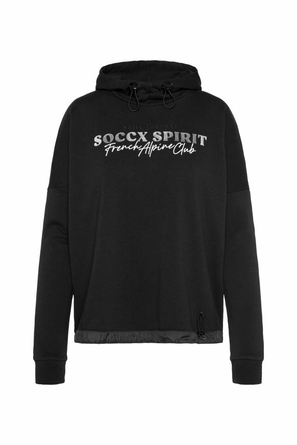 Soccx Sweatshirt mit Kapuze und Print Artwork black Online Shopping