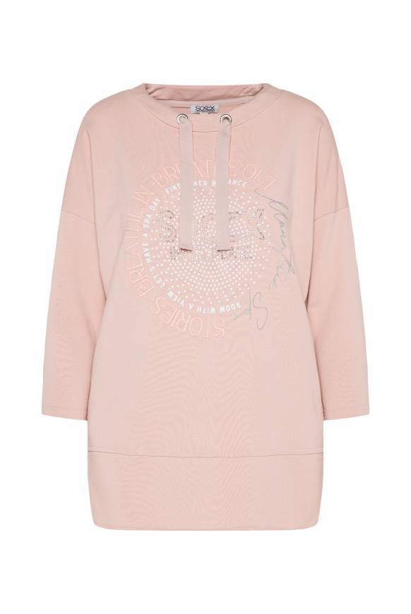 Soccx Shirt mit Stehkragen und Artwork rose blush Osterangebot