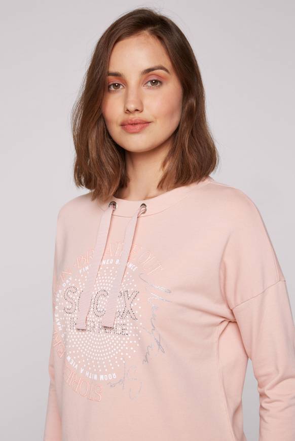 Soccx Shirt mit Stehkragen und Artwork rose blush Osterangebot