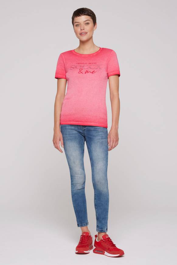 Soccx Basic Logo T-Shirt Oil Dyed clear red Tägliche Deals