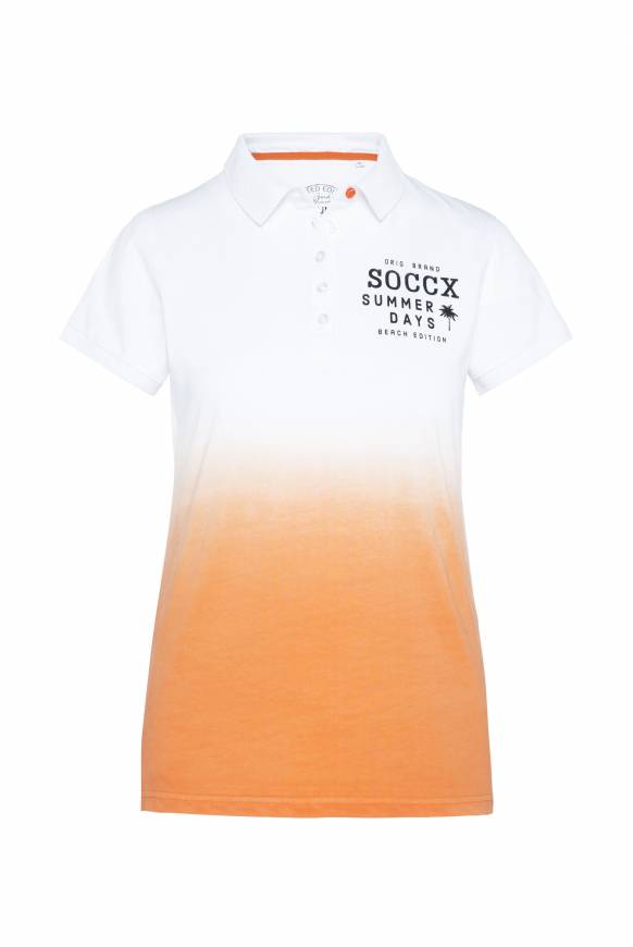 Soccx Poloshirt Dip Dye mit Rücken-Artwork sunstone Rabatte dieses Monats