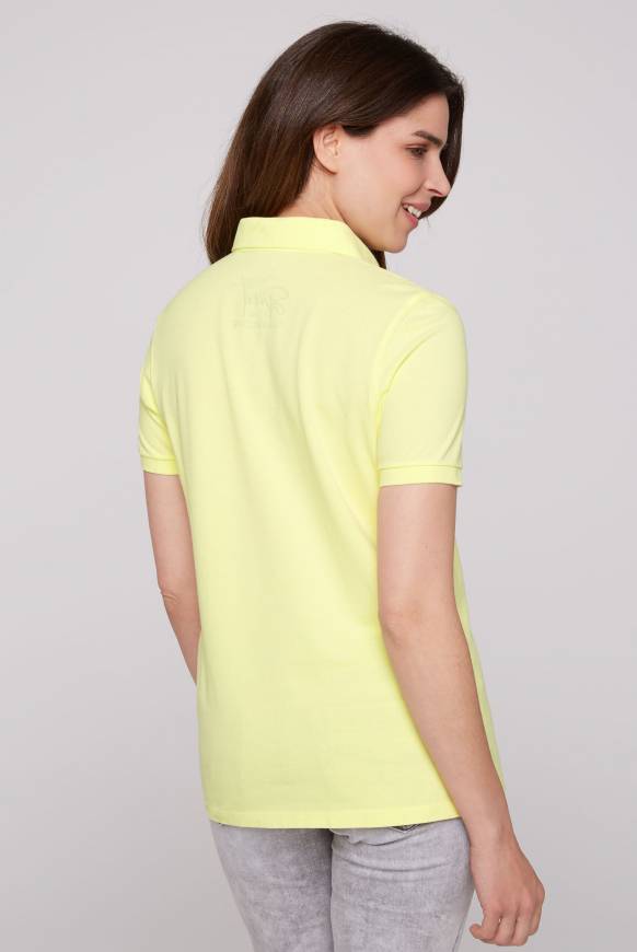 Soccx Poloshirt aus Pikee mit Glitter Print sunlight Günstiger Verkauf