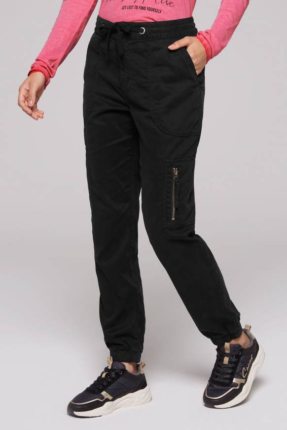 Soccx Cargohose mit Print Artwork black Rabatt