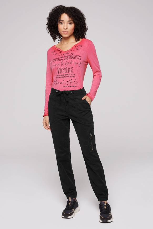 Soccx Cargohose mit Print Artwork black Rabatt