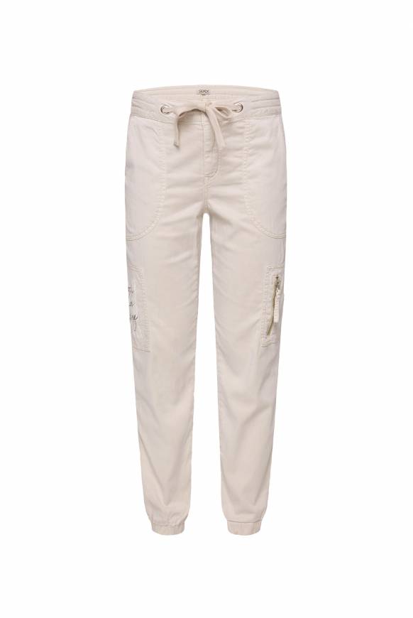 Soccx Cargohose mit Print Artwork stone beige Günstig kaufen