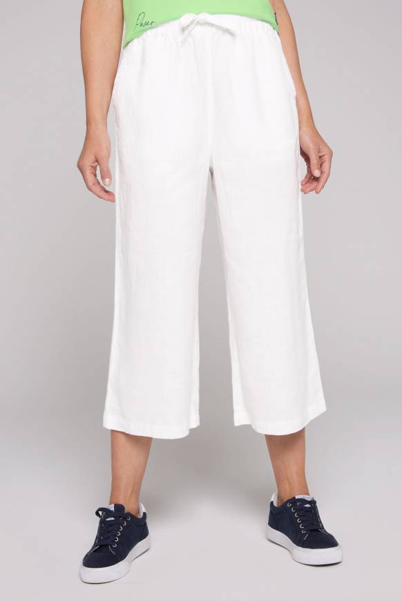 Soccx Culotte aus Leinen mit Elastikbund opticwhite