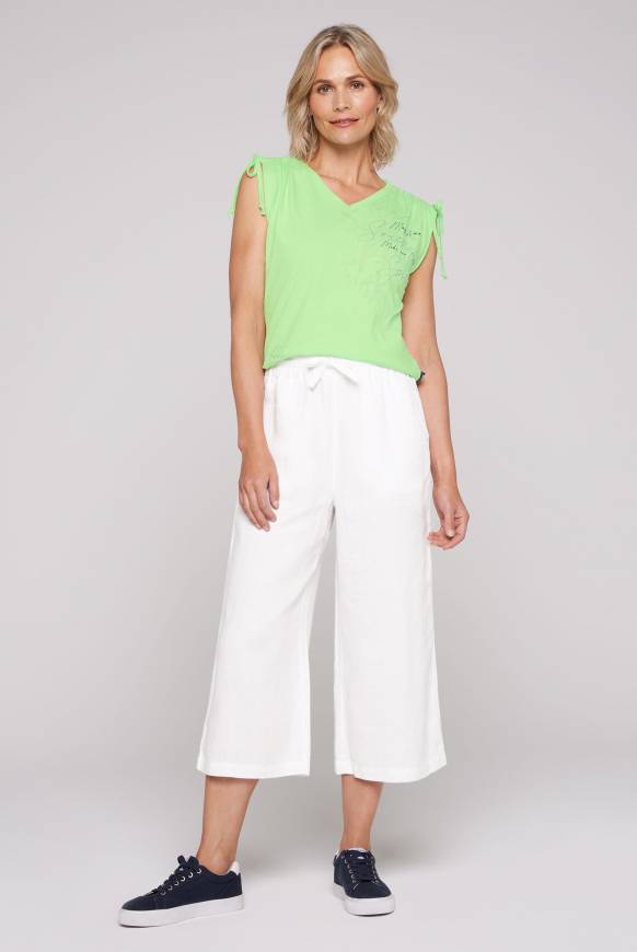 Soccx Culotte aus Leinen mit Elastikbund opticwhite Begrenztes Angebot