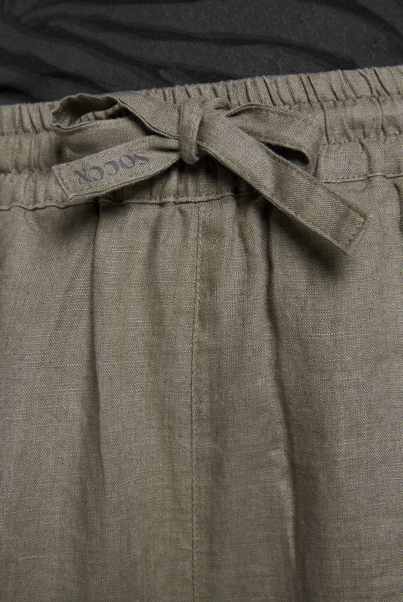 Soccx Klassische Leinenhose mit Elastikbund desert olive XXXL Exklusivangebot
