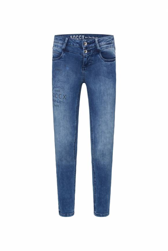 Soccx Jeans MI:RA Slim Fit blue printed jogg Große Rabatte