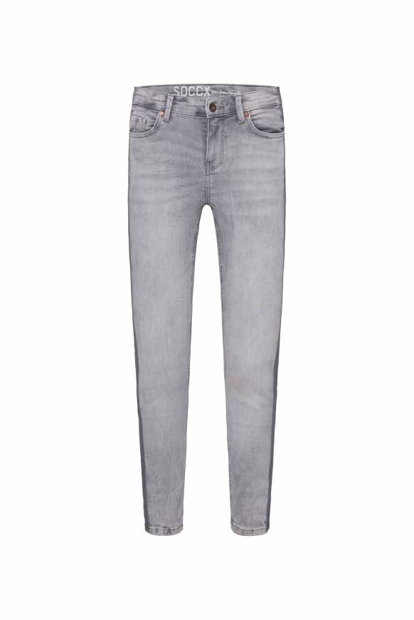 Soccx Jeans MI:RA mit Seitenstreifen grey Räumungsverkauf