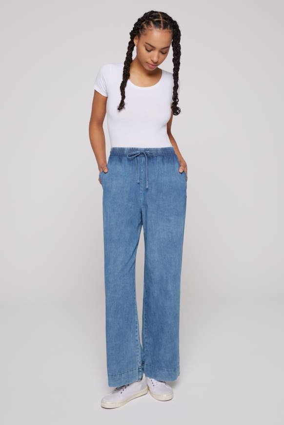 Soccx Wide Leg Jeans authentic blue Riesige Ersparnisse