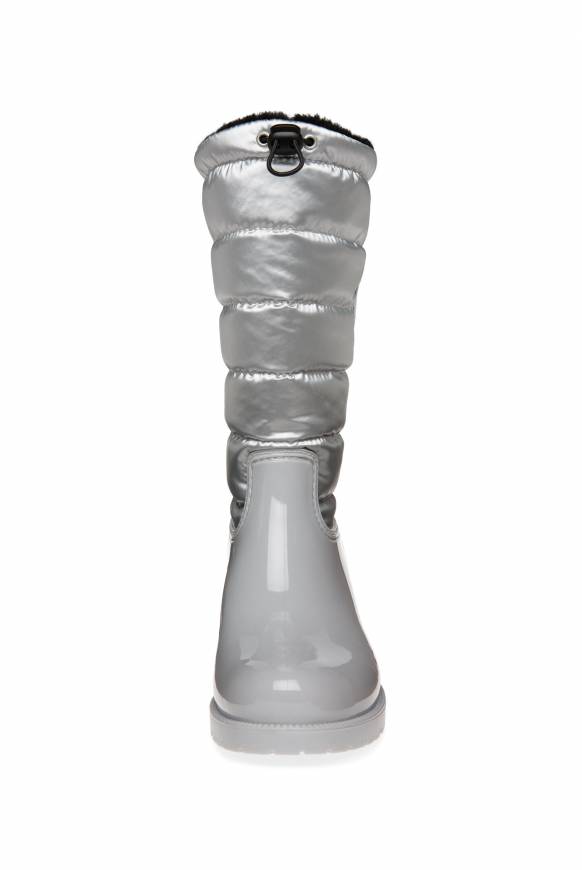 Soccx Gefütteter Gummistiefel mit Steppschaft silver Super Sparpreis