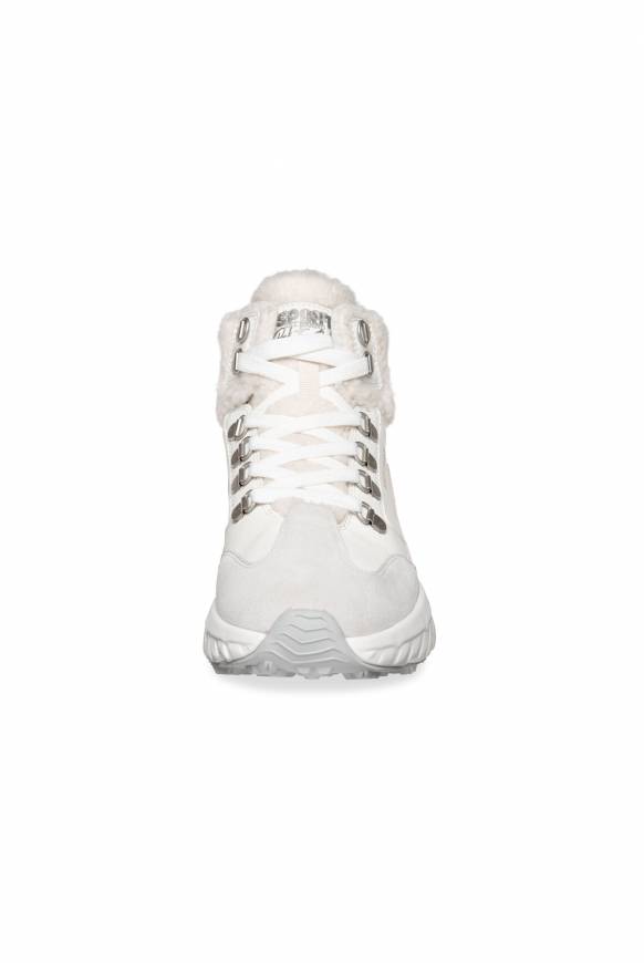 Soccx High Top Sneaker mit Kunstfell-Details ivory Begrenzte Freigabe