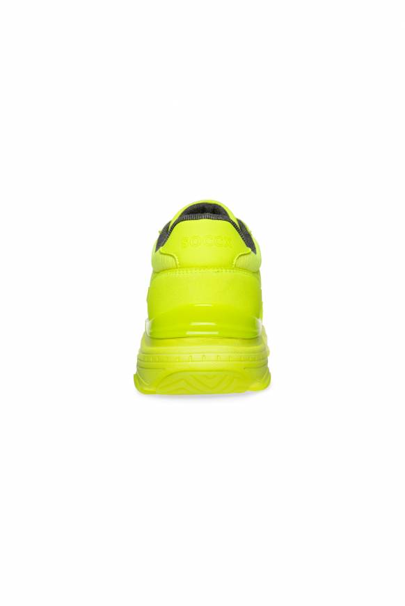Soccx Fashion Sneaker im tonigen Materialmix neon lime Letzte 2 Tage