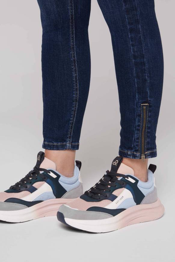 Soccx Sneaker im bunten Materialmix mit Dip-Dye-Sohle rose blush Letzter Tag