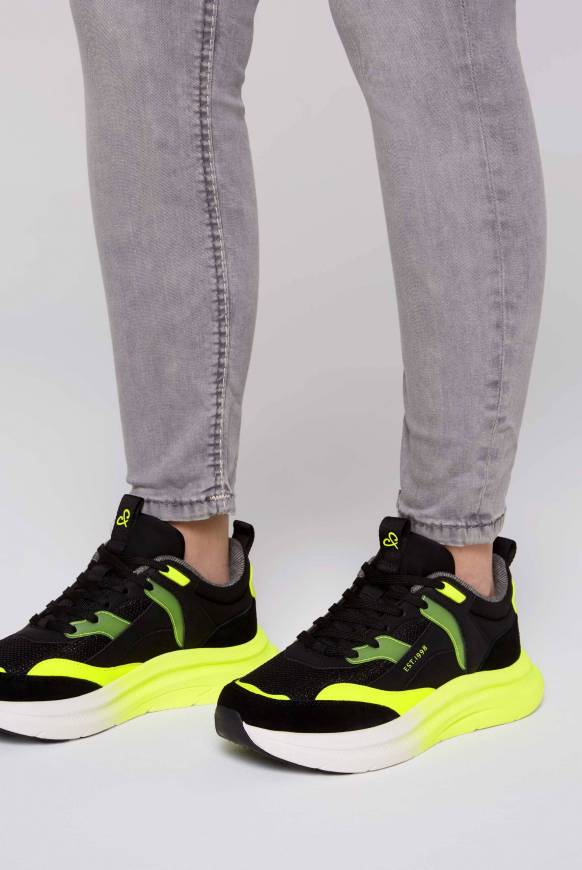 Soccx Sneaker im Materialmix mit Dip-Dye-Sohle black Zeitbegrenzte Promotion