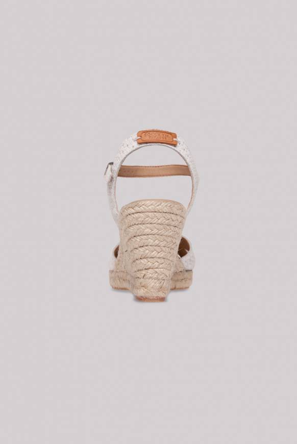 Soccx Veloursleder-Espadrille mit Keilabsatz ivory Bis zu 60% Rabatt