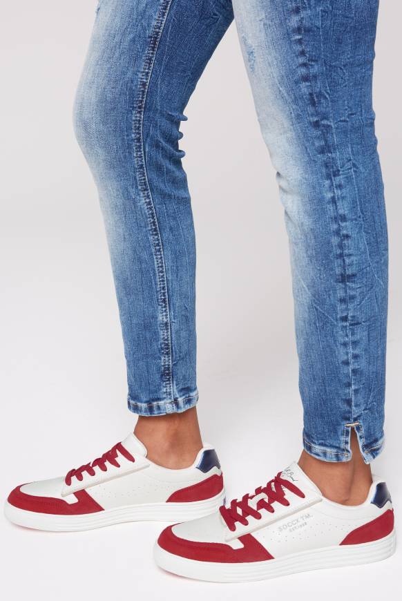 Soccx Retro Sneaker clear red/white Bis zu 65% Rabatt
