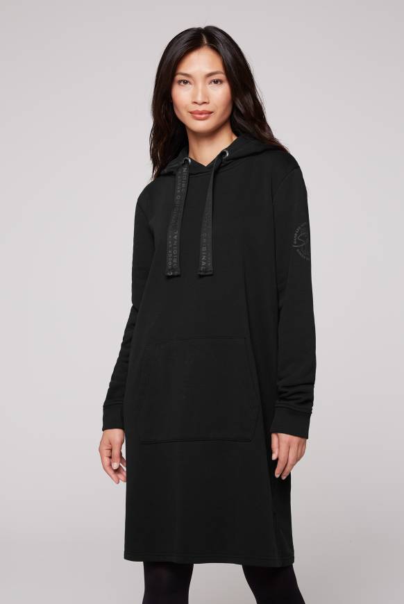 Soccx Sweatkleid mit Kapuze und Glossy Prints black Nur für heute