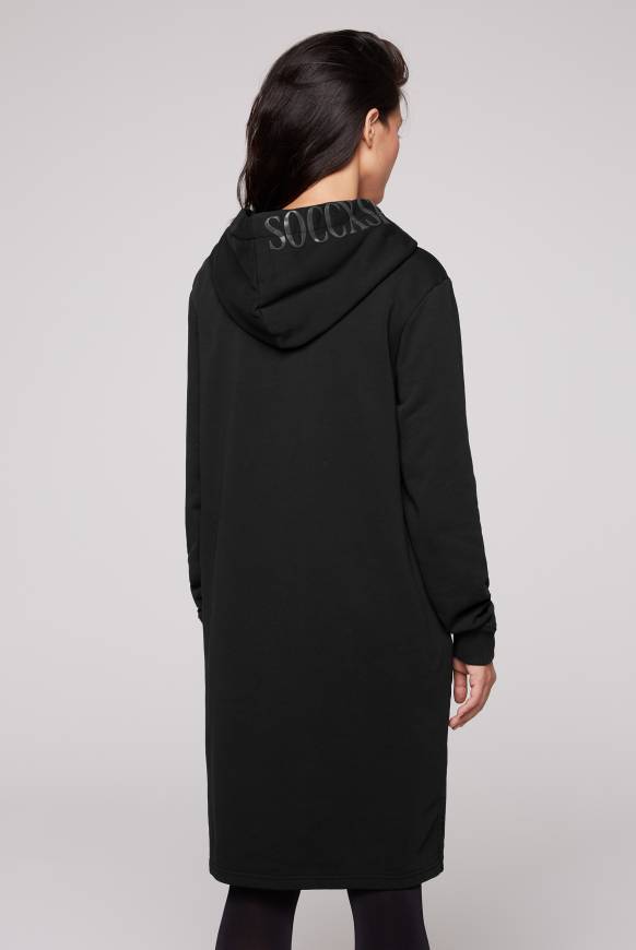 Soccx Sweatkleid mit Kapuze und Glossy Prints black Nur für heute