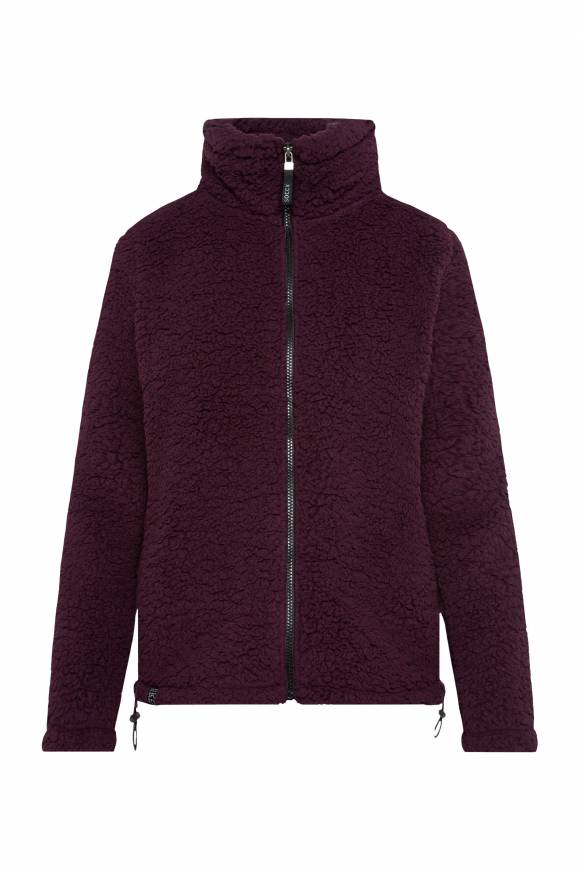 Soccx Sport-Jacke im Sherpa-Look deep plum Discount Store für neue Produkte