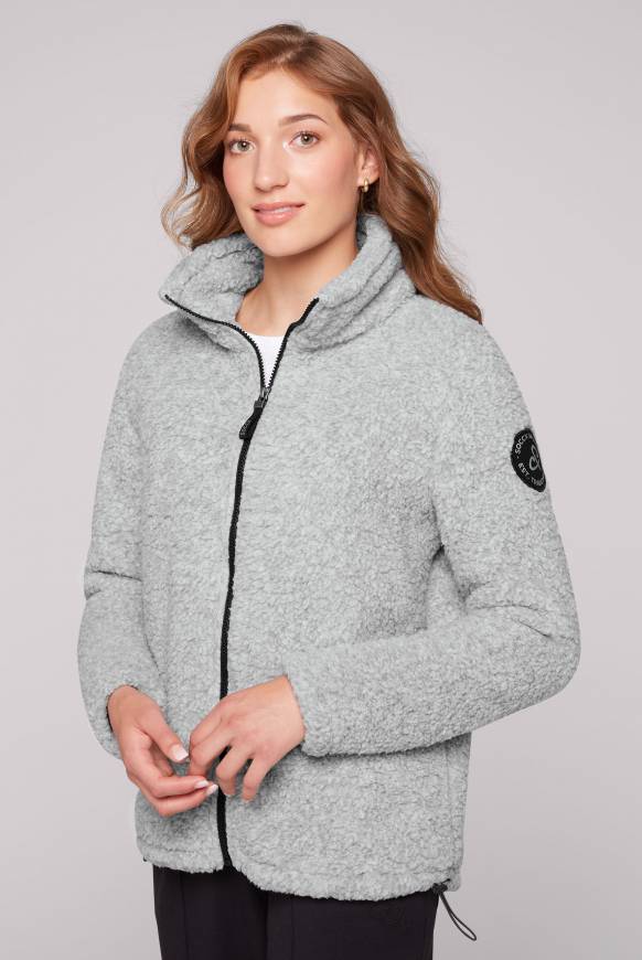 Soccx Sport-Jacke im Sherpa-Look grey melange Super Rabatt