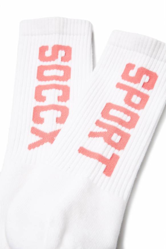 Soccx Lange Sportsocken mit Logo, 2 Paar opticwhite / peachy rose 50% Rabatt mit kostenlosem Versand