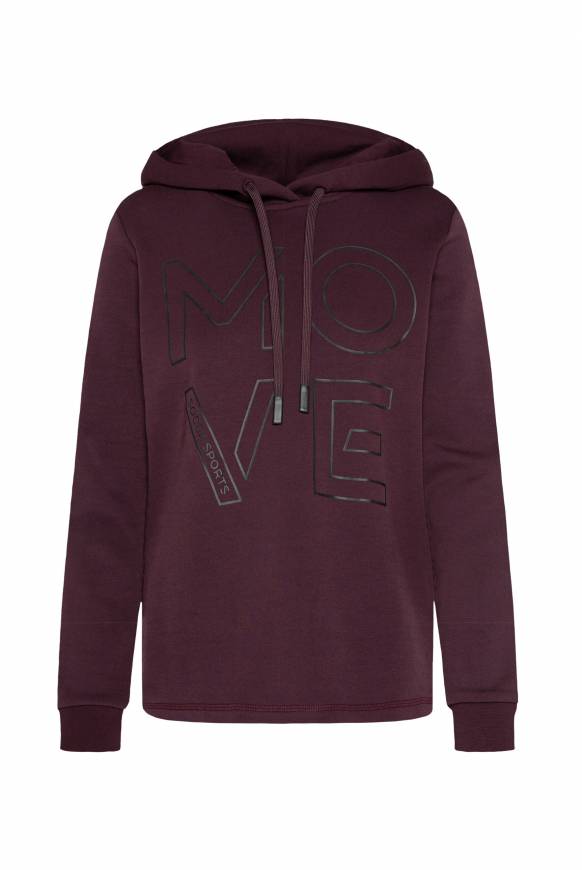 Soccx Hoodie aus Interlock mit Artwork und Tapes deep plum Black Friday Preise