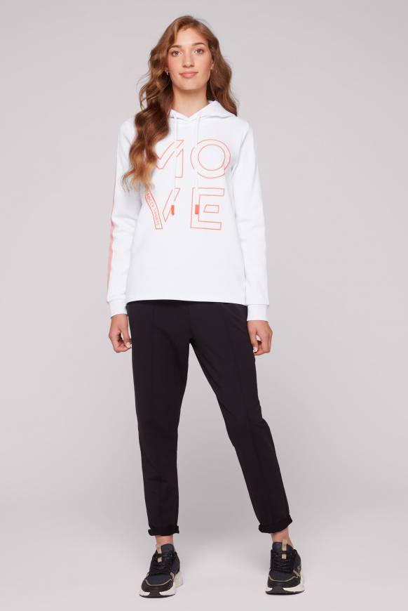 Soccx Hoodie aus Interlock mit Artwork und Tapes opticwhite zollfrei