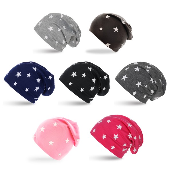 Sonia Originelli Beanie "Mini Sterne" Mütze Stars Overall Print Riesige Rabatte