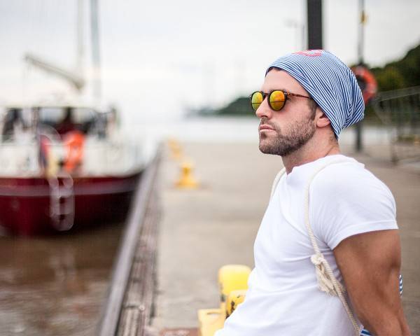 Sonia Originelli Beanie Mütze "Anker Maritim" Streifen Jersey Unisex Fabrikladen