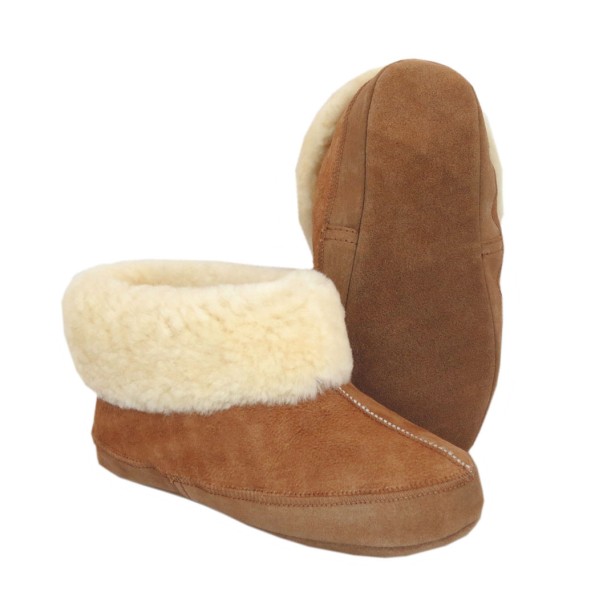 Sonia Originelli Beige Hüttenhausschuh Lammfell Schaffell Leder XXL Fellkranz Hotsell