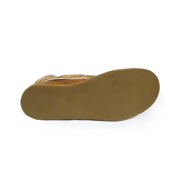 Sonia Originelli Damenpantoffel geschlossen Fellkranz Schuhe Schaf Lammfell EVA Sohle Leder im Angebot