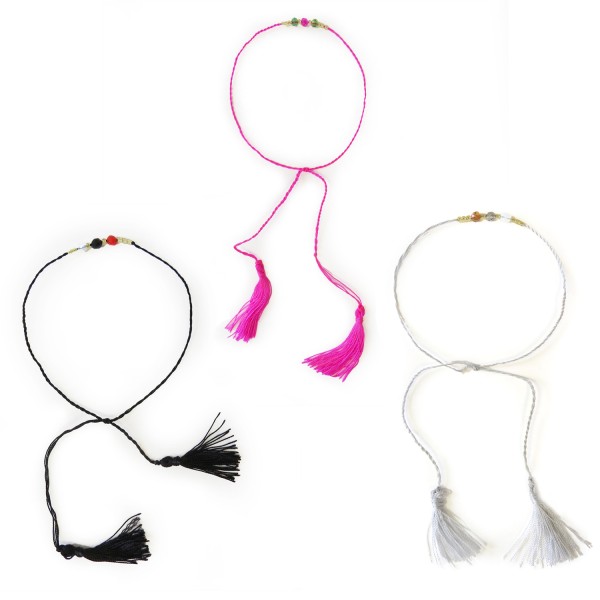 Sonia Originelli Armschmuck Armband "Perlen und Quasten" Bunt Nickelfrei VIP-Rabatte