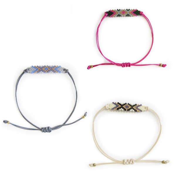 Sonia Originelli Armschmuck Armband "Perlen" Bunt Muster Nickelfrei Tiefpreis