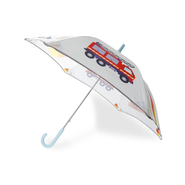 Sonia Originelli Kinder Regenschirm reflektierend Sicherheitsschirm Feuerwehr Tatü Tata Auto Clearance-Verkauf