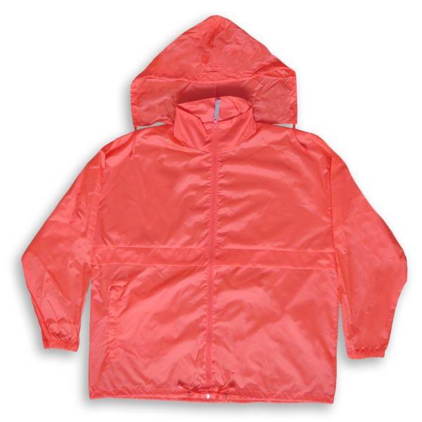 Sonia Originelli Regenjacke unisex "coralle" in Bauchtasche Reißverschluss Kapuze zollfrei